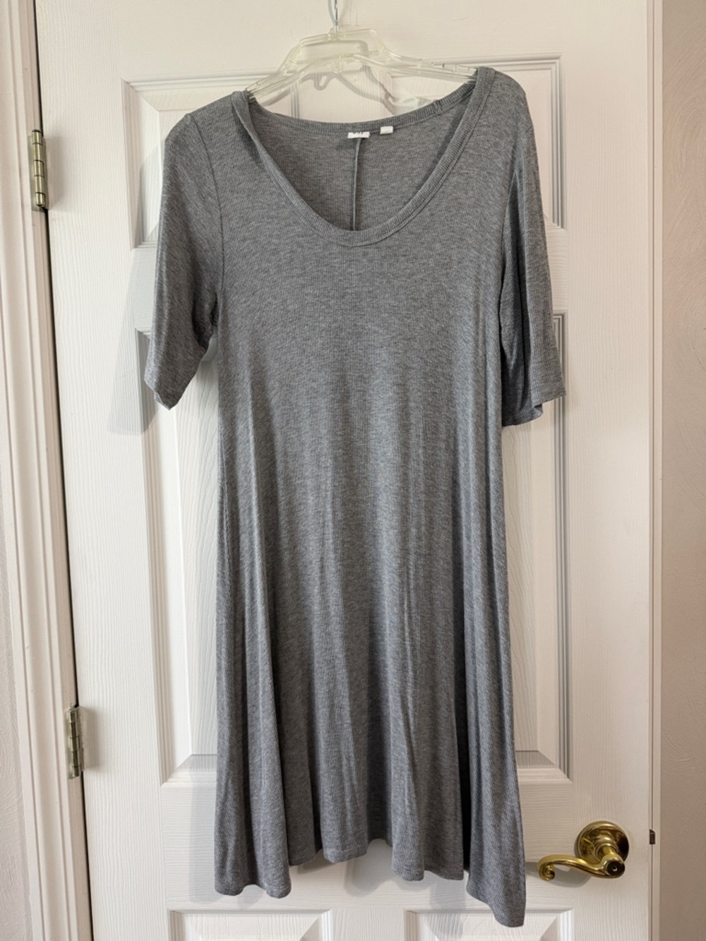 GAP Heather Gray Swing T-Shirt Dress